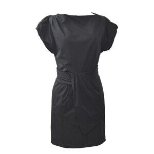 Diane Von Furstenberg Black Short Sleeve Sheath Dress Size 4 Pockets